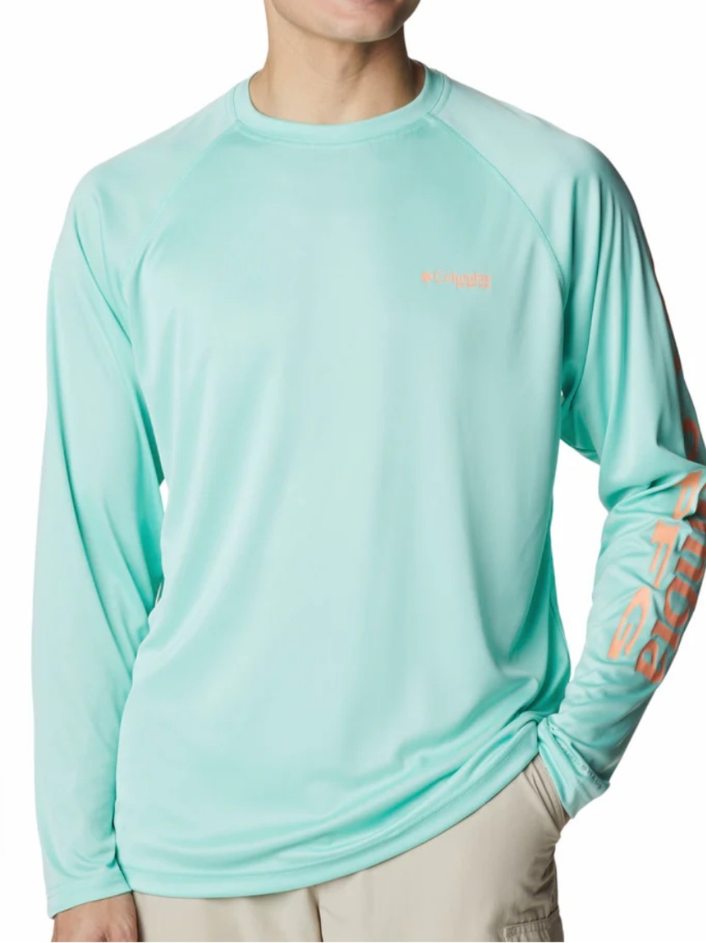 Columbia Men's Long-Sleeve Terminal Tackle PFG Shirt - Aqua